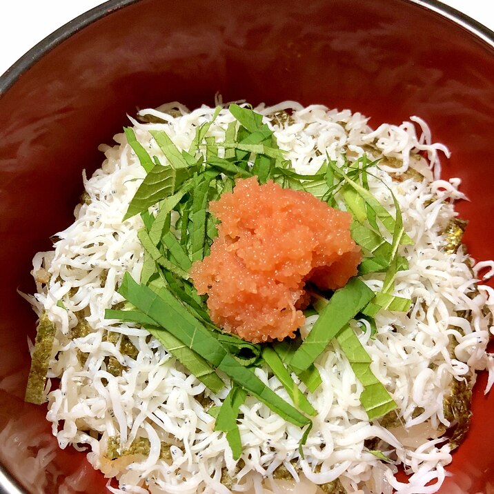 さっと酢飯を作って♪しらす明太子丼